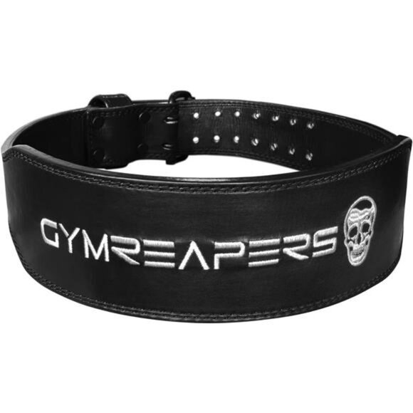 Leather weightlifting belt 4 inch gym workout squat deadlift back support men wo - Picture 4 of 7